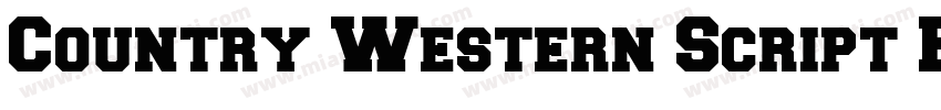Country Western Script Black字体转换